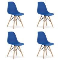 Krzesło OSAKA niebieskie / nogi naturalne x 4