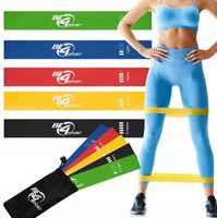 ZESTAW 5 GUM OPOROWYCH DO ĆWICZEŃ ROZCIĄGANIA TRENINGU MINI BAND 1-20