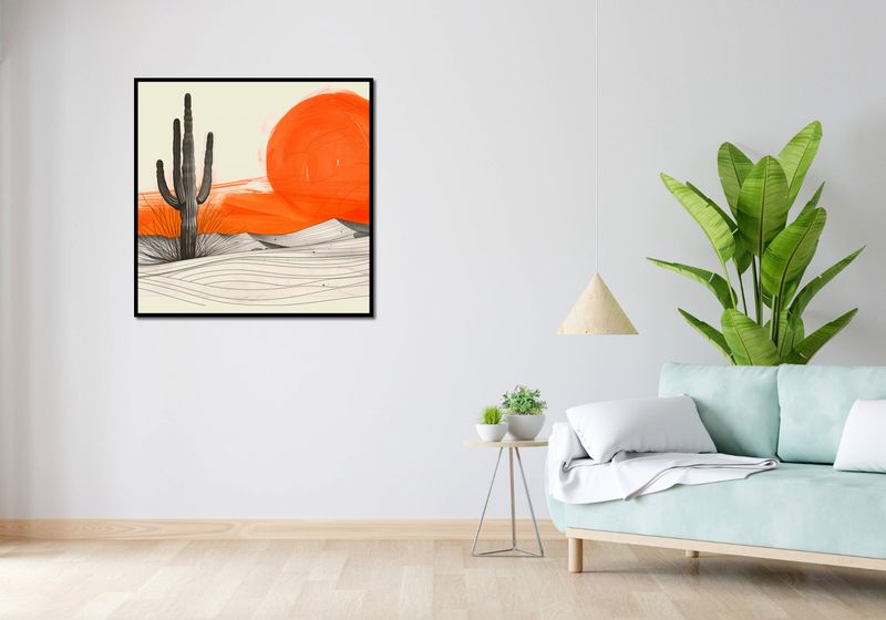 Plakat 90x90cm Kaktus Saguaro zdjęcie 4