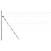 Ogrodzenie z słupkami Srebrny 0.4 x 10 m Stal