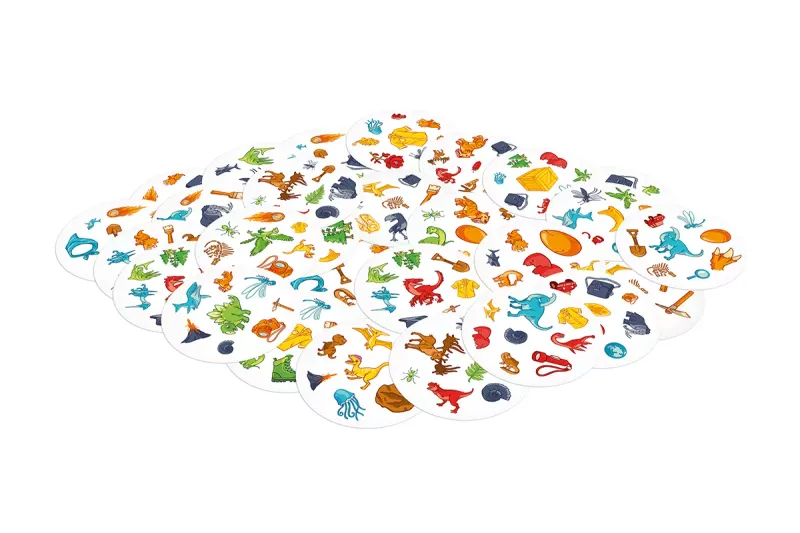 Prosta gra dla dzieci na spostrzegawczość - Dobble Dinozaury - Znajdź parę zdjęcie 3