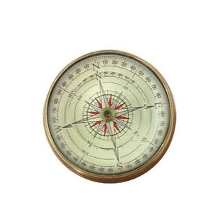 Kompas soczewkowy - mosiądz i szkło