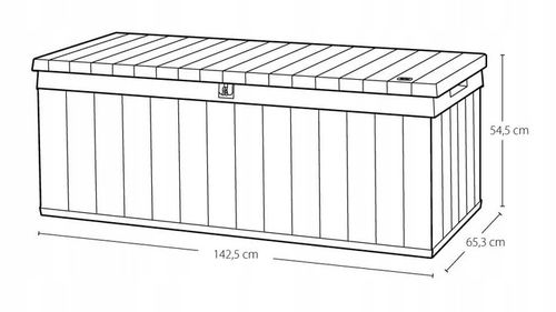 Skrzynia balkonowa ogrodowa DARWIN BOX pojemna 380L Brąz na balkon na Arena.pl