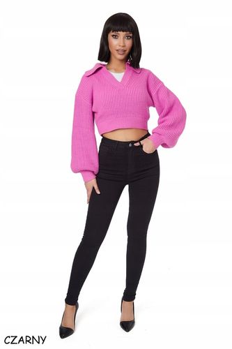 KLASYCZNE SPODNIE JEANS GOODIES CZARNE DAMSKIE RURKI _ 3XL/46 na Arena.pl