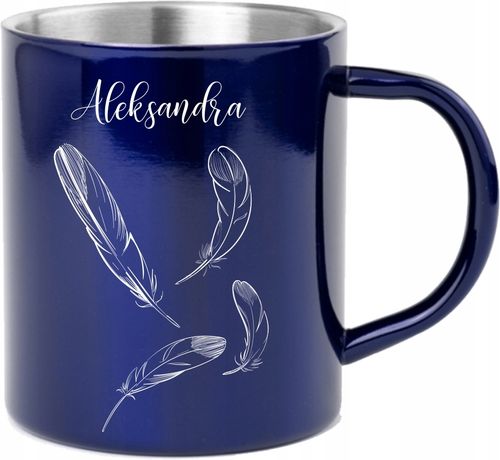 Kubek metalowy z grawerem PREZENT dla par iminiem na Arena.pl