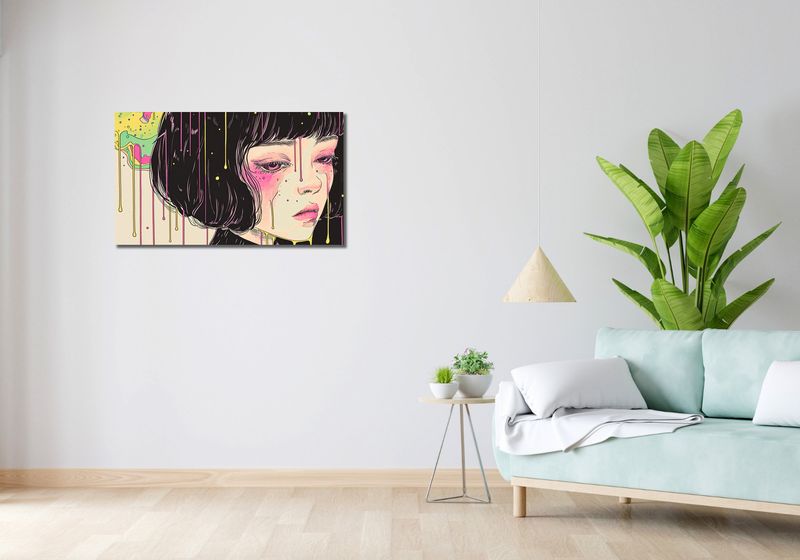 Obraz 90x50cm Strugi Kolorów zdjęcie 2