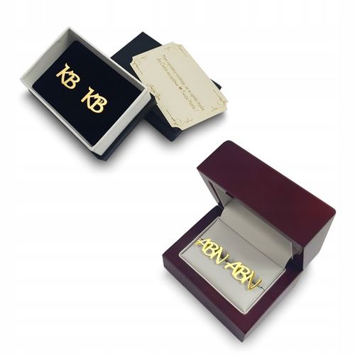 Spinki do mankietów z inicjałami litery alfabetu na Arena.pl