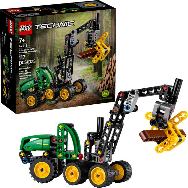 LEGO Technic 42218 Harwester John Deere 1470H Maszyna Leśna Chwytak 117 el. zdjęcie 1