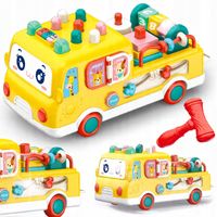 INTERAKTYWNY AUTOBUS AUTKO DŹWIĘK ŚWIATŁO MŁOTEK MATADI EDUKACYJNY