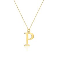 Złoty Naszyjnik Celebrytka Litera "P" Brylant Grawer