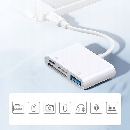 Adapter 4w1 Lightning, czytnik kart SD/TF, USB OTG do iPhone/iPad, Joyroom na Arena.pl
