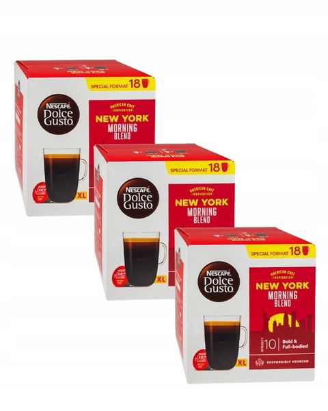 3 x Kawa kapsułki NESCAFE DOLCE GUSTO NEW YORK 18 szt zdjęcie 1