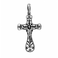 SREBRNY KRZYŻ Z UKRZYŻOWANYM JEZUSEM SREBRO PRÓBY 925