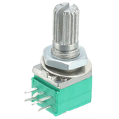 Potencjometr A10K 10k logarytmiczny stereo 6pin audio precyzyjny 10% RK097G