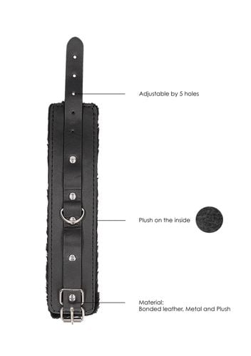 plush bonded leather hand cuffs - with adjustable straps na Arena.pl