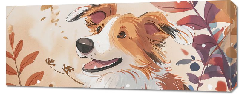 Obraz 100x40cm Collie Jesienną Porą zdjęcie 1