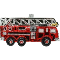 Bombka choinkowa szklana: Wielki wóz strażacki z drabiną