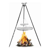 Grill na trójnogu 180 cm COOK KING - 2 ruszty stal nierdzewna 70 cm + 40 cm