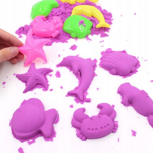 PIASEK KINETYCZNY 3kg + FOREMKI BASEN PIASKOWNICA MAGICZNY ZESTAW AKCESORIA na Arena.pl