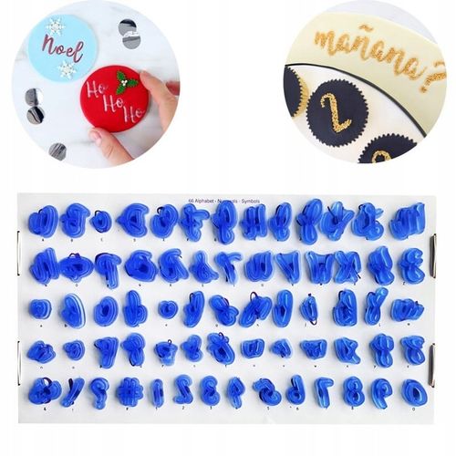 Odcisk Szablon do masy cukrowej Litery Małe i Duże Cyfry Ozdobna Czcionka na Arena.pl