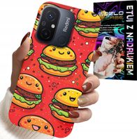 ETUI DO XIAOMI REDMI 12C - SŁODKIE UŚMIECHNIĘTE BURGERY POKROWIEC