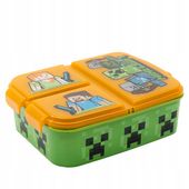 ŚNIADANIÓWKA MINECRAFT Z PRZEGRODAMI STEVE ALEX CREEPER DO SZKOŁY