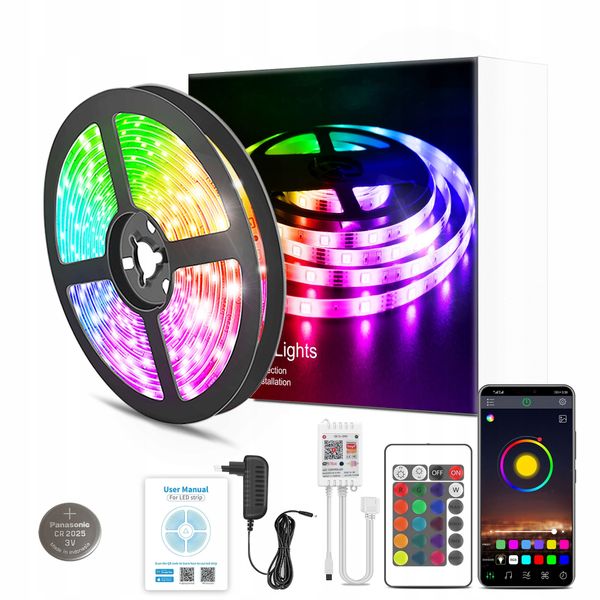Taśma LED 10M RGB 5050 WiFi PILOT APLIKACJA TUYA zdjęcie 1