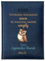 Kalendarz 2026 z nadrukiem Prezent na Dzień Nauczyciela dla Wychowawcy sowa