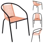 fotel bistro sznurkowy wygodne krzesło ogrodowe na balkon taras do ogrodu