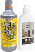 MELT ŚRODEK DO UDRAŻNIANIA ZATORÓW RUR SYFONÓW MEGA MOCNY + PŁYN DO BATERII