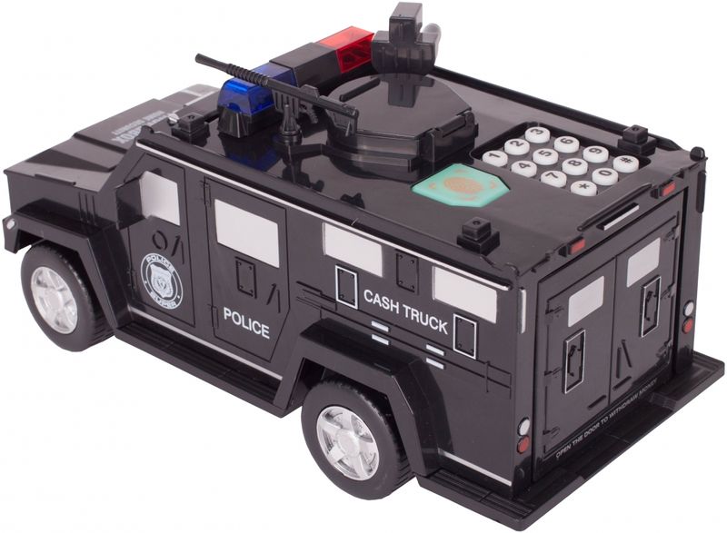 Skarbonka Sejf Dla Dzieci Na Kod Szyfr Samochód Policja Auto zdjęcie 16