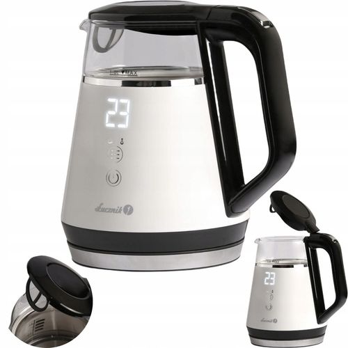 Mały czajnik elektryczny szklany pamięć regulacja WK-2503 Compact 1l 1100W na Arena.pl