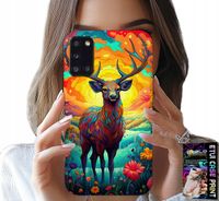 ETUI DO SAMSUNG GALAXY A31 - KOLOROWE WZORY JELEŃ ŁOŚ ZWIERZĘTA LEŚNE