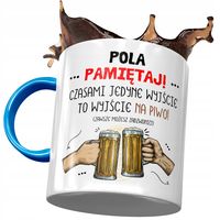 Kubek Błękitny Dla Poli Koleżanki Przyjaciółki Z Nadrukiem Ze Zdjęciem