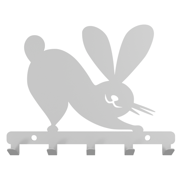 Metalowy wieszak ścienny na ręczniki ubrania klucze loft KRÓLIK czarny zdjęcie 2