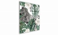 OBRAZ NA SZKLE KWADRATOWY 60x60cm 120 Zebry