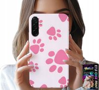 ETUI DO SAMSUNG GALAXY A36 5G - RÓŻOWE PSIE ŁAPKI, PLECKI, OBUDOWA CASE
