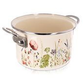 Garnek Emaliowany do Gotowania Tradycyjny na Gaz Indukcję 18 cm 2L Maki