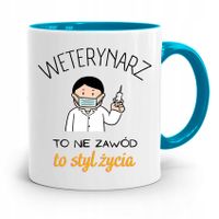 Kubek Błękitny Weterynarza To Styl Życia Prezent Z Nadrukiem Ze Zdjęciem