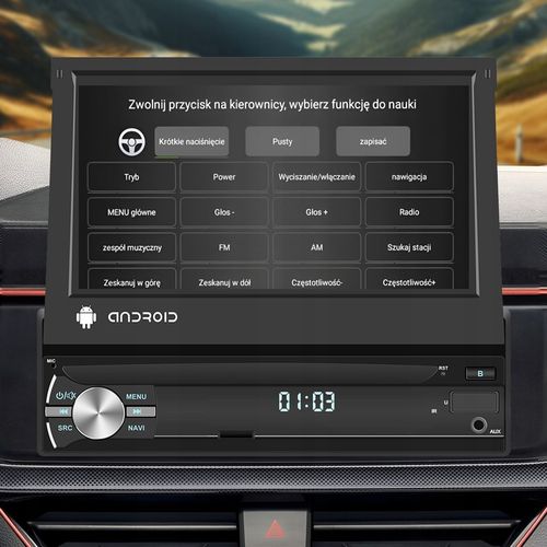 RADIO SAMOCHODOWE 1 DIN ANDROID 13 GPS USB WIFI DAB+ WYSUWANY AUX CARPLAY na Arena.pl