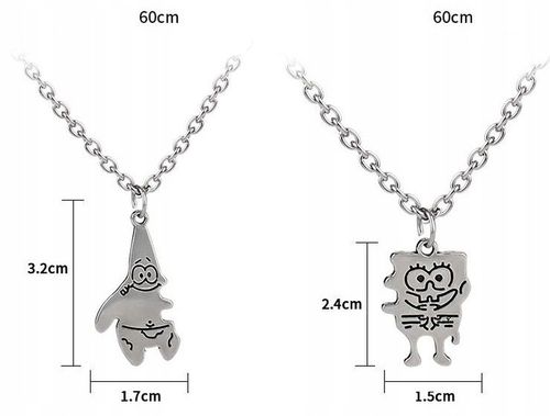 Naszyjniki Srebrny dla Przyjaciół Przyjaciółek BEST FRIENDS SpongeBob na Arena.pl