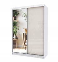 Szafa Przesuwna PARIS 150 połysk w kolorze beżowym z lustrem