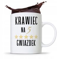 Kubek Prezent Krawcowej Krawca Na Pięć Gwiazdek Z Nadrukiem Ze Zdjęciem
