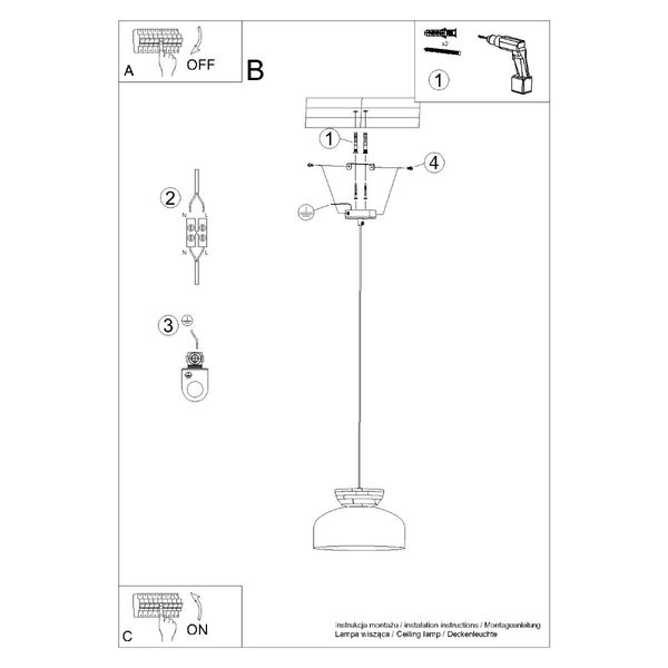 Lampa wisząca MARION czarna zdjęcie 11