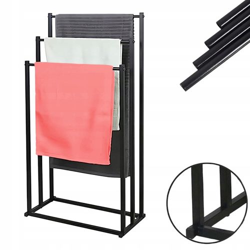 STOJAK NA RĘCZNIKI WIESZAK STOJĄCY PODŁOGOWY DO ŁAZIENKI METALOWY STABILNY na Arena.pl