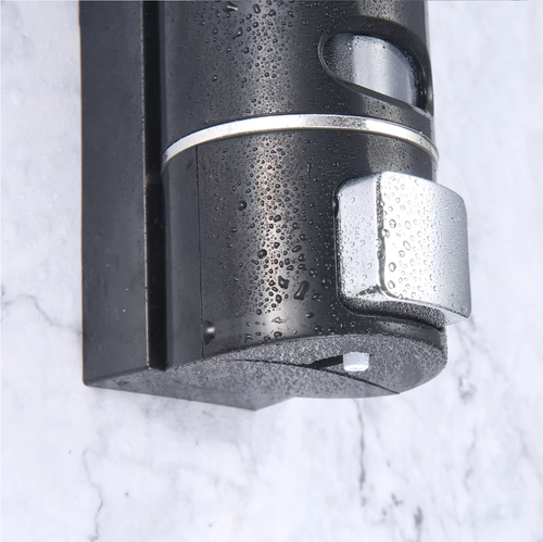 Dozownik ścienny na mydło w płynie  żel szampon czarny uniwersalny 400 ml na Arena.pl