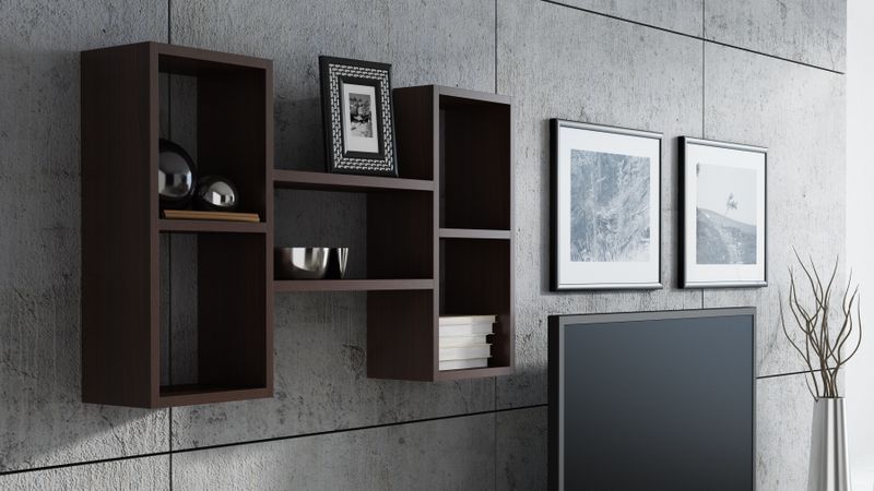 REGAŁ WISZĄCY POLO WENGE zdjęcie 1