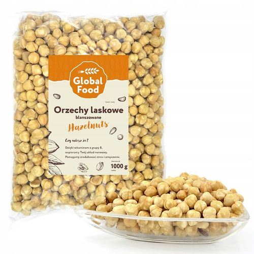 ORZECHY LASKOWE BLANSZOWANE PRAŻONE 1kg (1000g) na Arena.pl