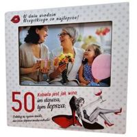 ramka na zdjęcia 10 ×15 cm 50 urodziny kobiety szpilka 3310-sz50
