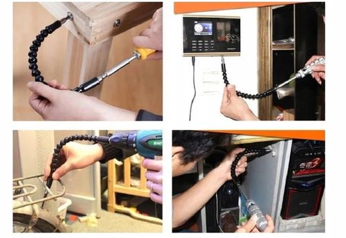 ELASTYCZNA PRZEDŁUŻKA DO BITÓW WKRĘTARKI WIERTARKI 1/4" 30cm GIĘTKA MOCNA na Arena.pl